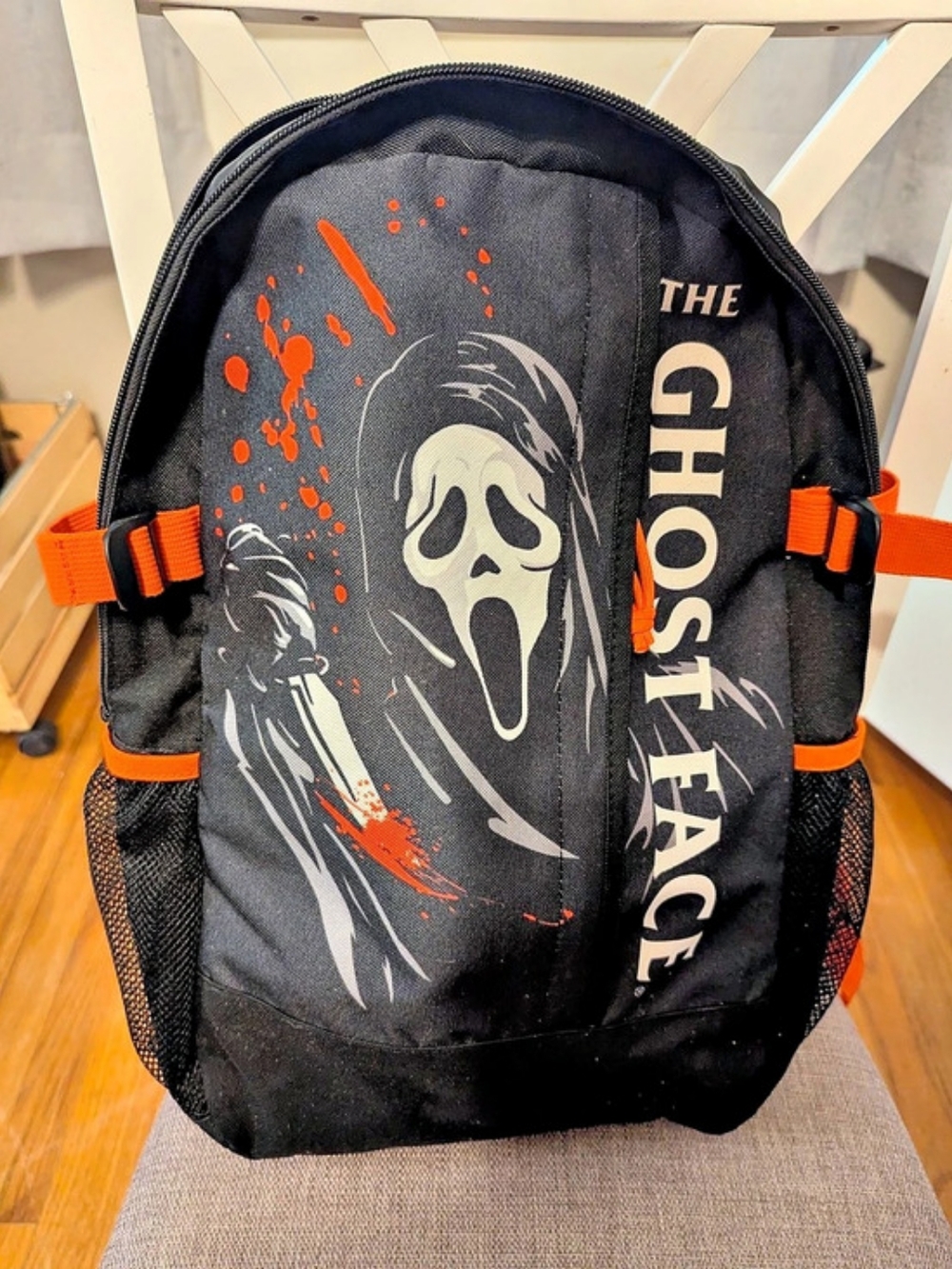 Scream Ghost Face Glow-In-The-Dark Backpack Black & Red